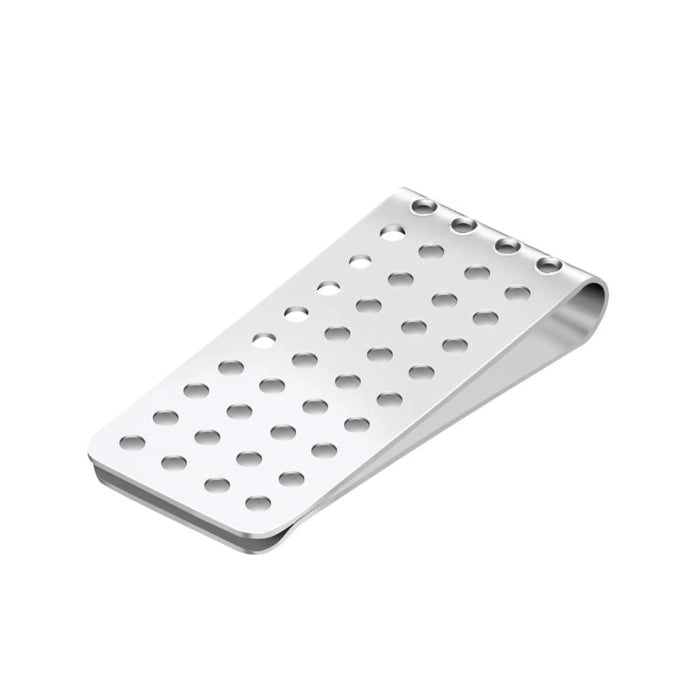 Stainless Steel Silver Money Clip Business Card Holder