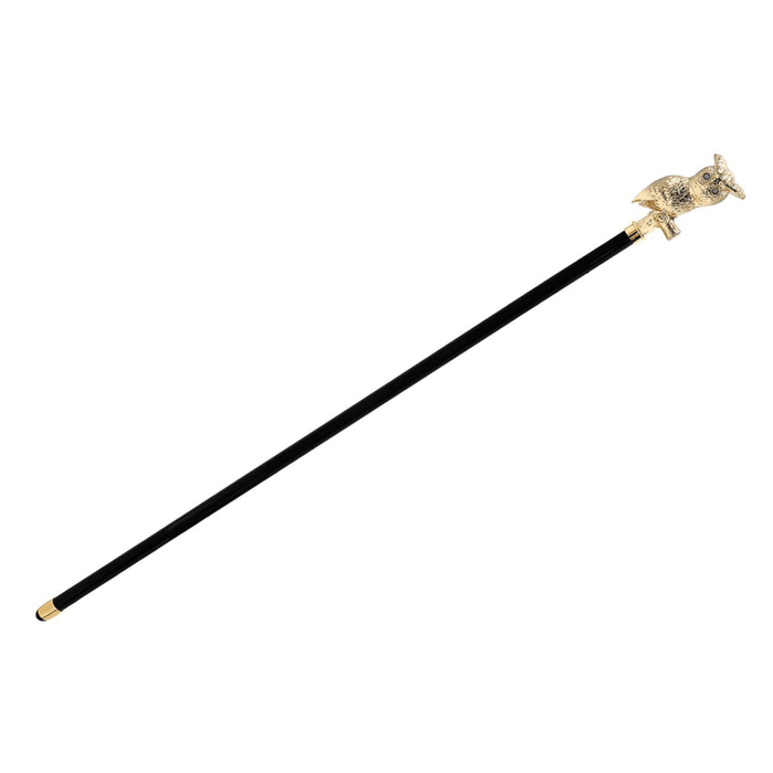 Unique 24K Owl on Branch Walking Cane
