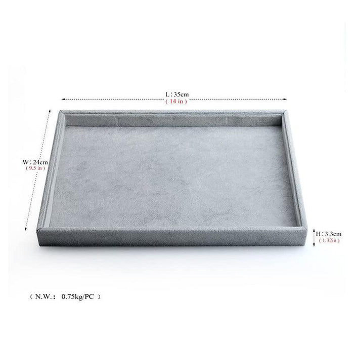 Stackable Velvet Jewelry Tray Organizer