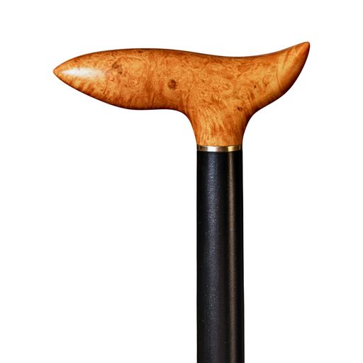 Handcrafted Exotic Burl Wood Walking Stick – Polished Luxury Cane