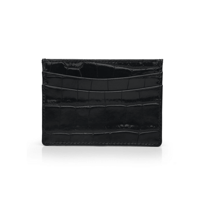 Luxury Card Holder in Italian Crocodile Leather