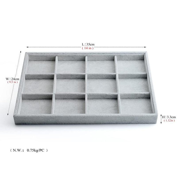 Stackable Velvet Jewelry Display Tray