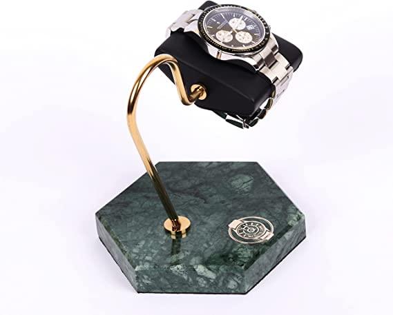 Prestige Watch Stand, Emerald Marble Grandeur