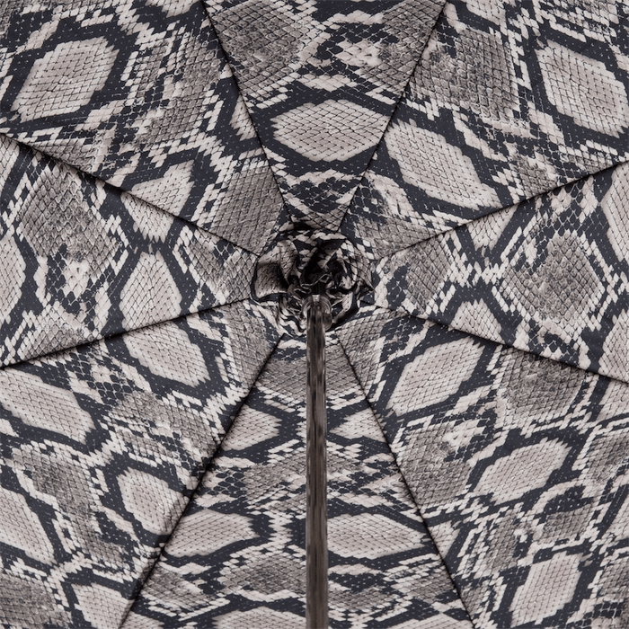 Python Leather Handle Brown Designer Umbrella