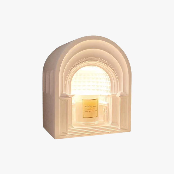Elegant Aroma Candle Warmer with a Minimalist Table Lamp Design