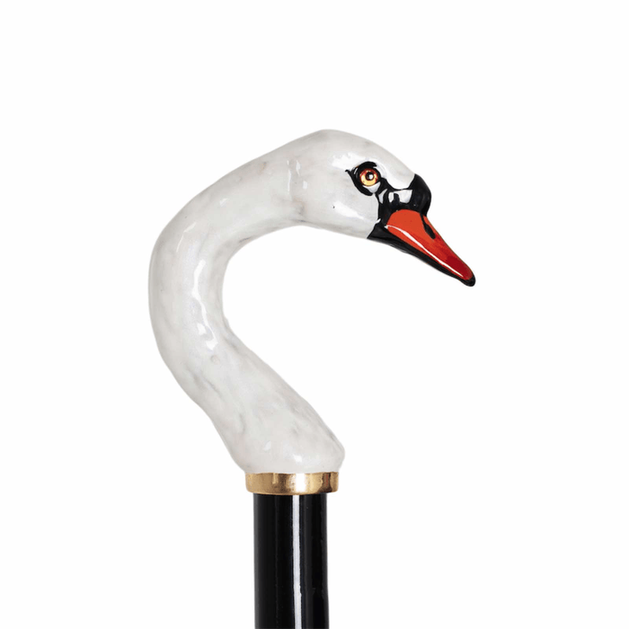 Swan Handle Red Double Cloth Umbrella for Women