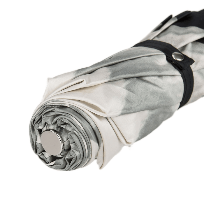 Luxury Silver Dahlia Brass Elegant Folding Umbrella