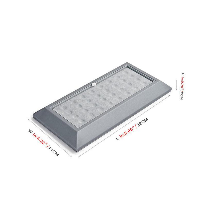 Light Gray Premium Leather Beads and Gems Organizer Tray