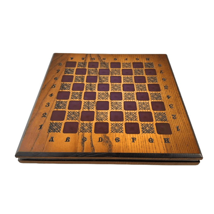 Handmade Wooden Chess Set 2 In 1, Compact Chess Set