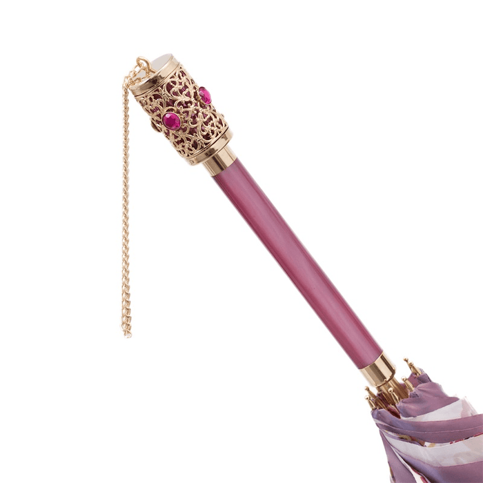Unique Handle Design Handcrafted Umbrella for Her, Purple