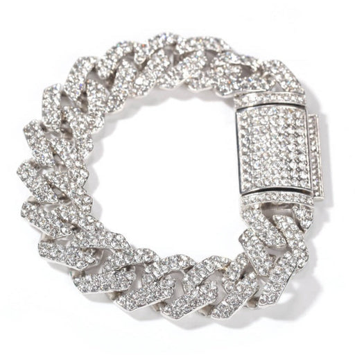 Estrella Bracelet – Silver Brass, 12mm with Cubic Zirconia