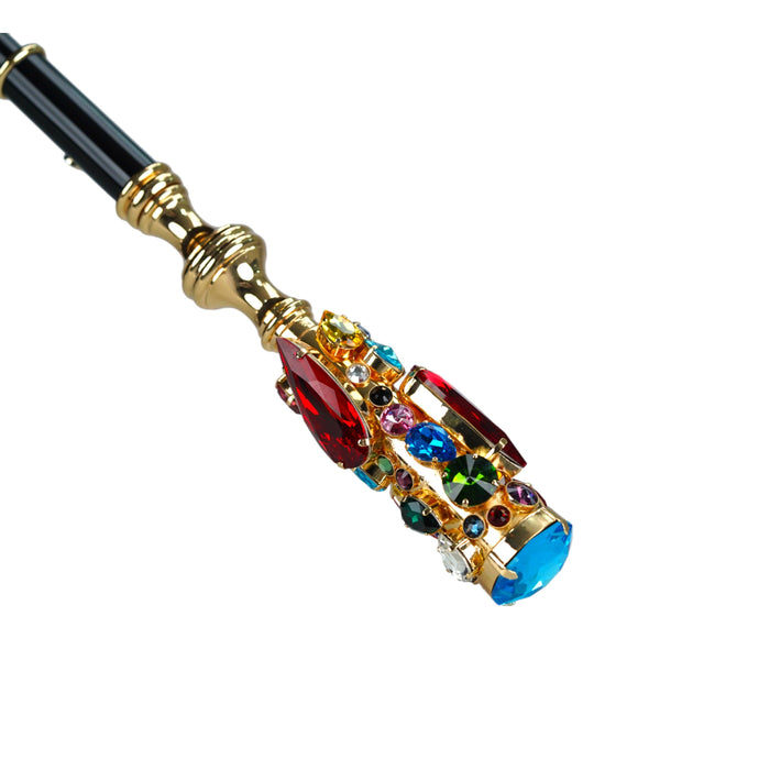 Limited Collection Exclusive Umbrella with Handle Adorned with Crystal Droplets