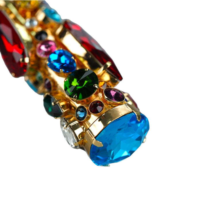 Limited Collection Exclusive Umbrella with Handle Adorned with Crystal Droplets