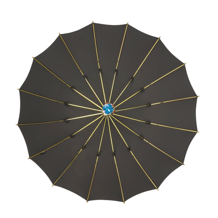 Limited Collection Exclusive Umbrella with Handle Adorned with Crystal Droplets