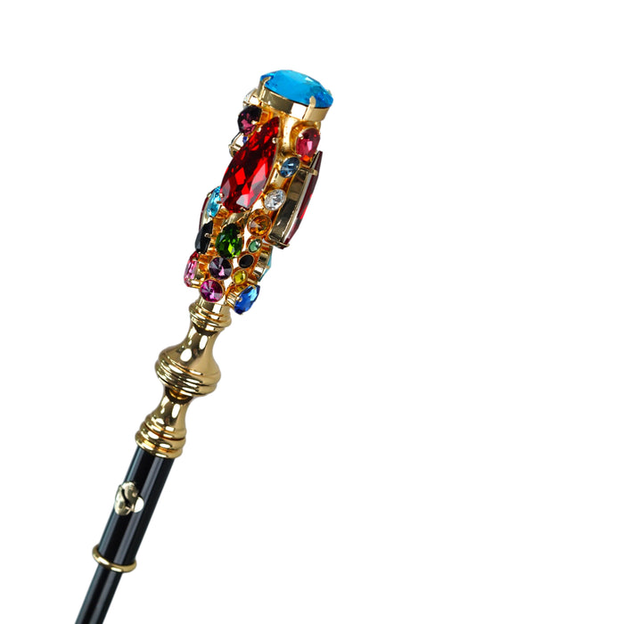 Limited Collection Exclusive Umbrella with Handle Adorned with Crystal Droplets