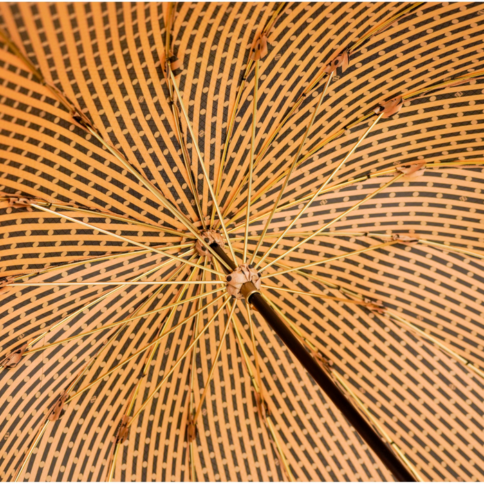 LIMITED COLLECTION - Exclusive Jaquard Polka Dot Gold Umbrella