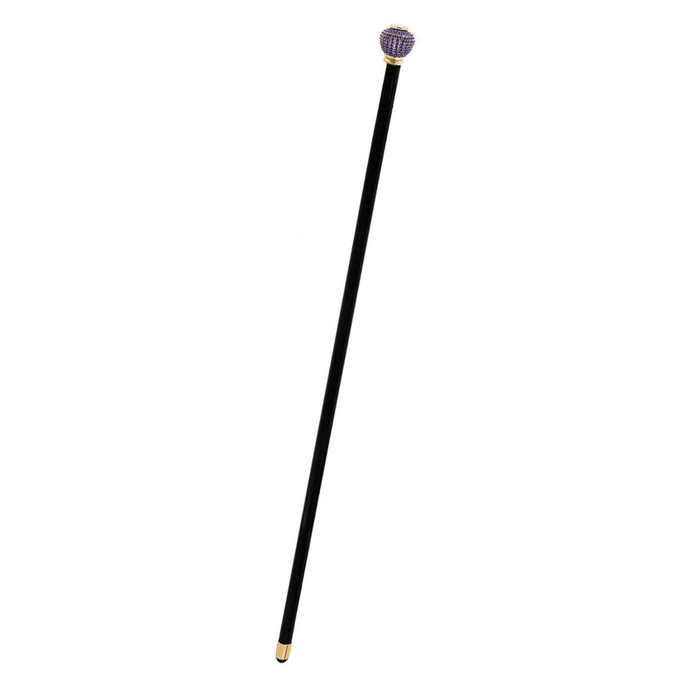 Luxury Handcrafted Sapphire Crystals Walking Cane