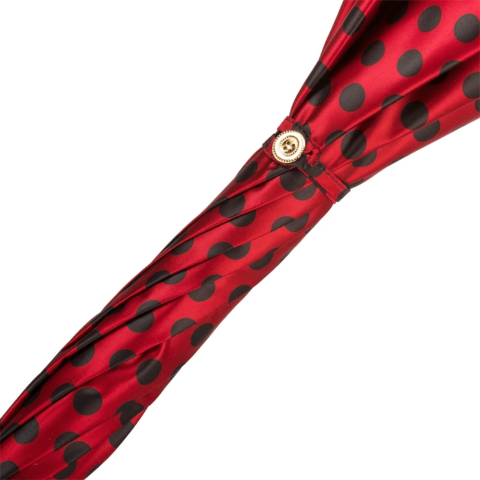 Red & Black Polka Dot Chic Designer Umbrella
