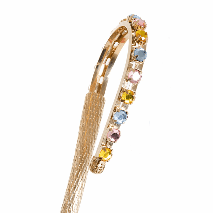 Pink Jeweled Premium Umbrella with Print Women