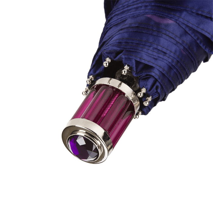 Purple Flower Canopy Designer Folding Umbrella