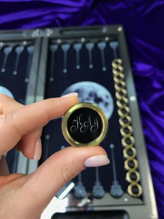 Metal Backgammon "Wolf", 60×30 Cm, Stylish Backgammon Board