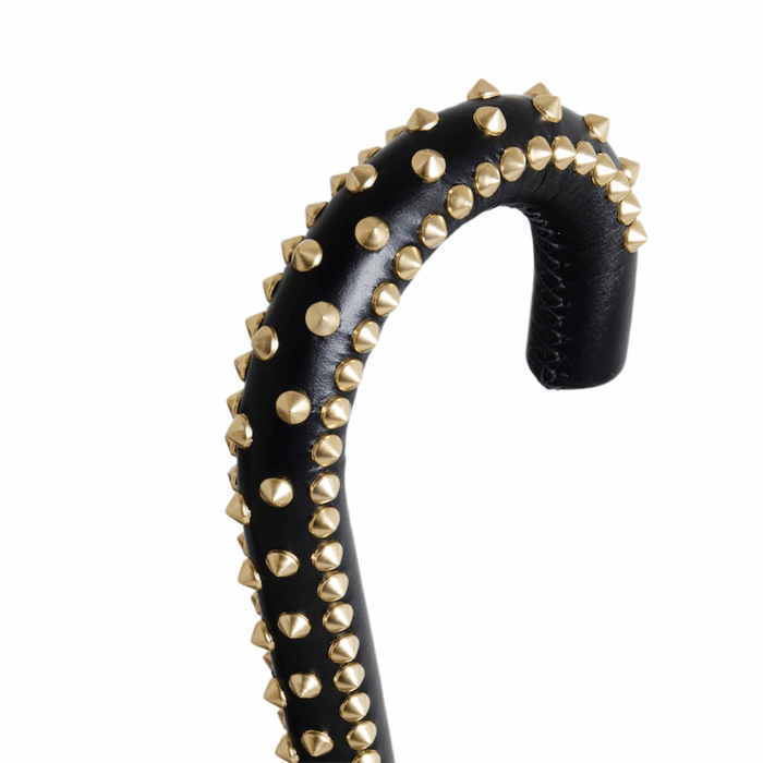 Red Rose Leopard Print Umbrella Unique Handle