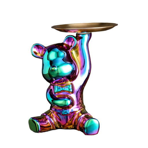 Ceramic Electroplated Bear Playful Cartoon
