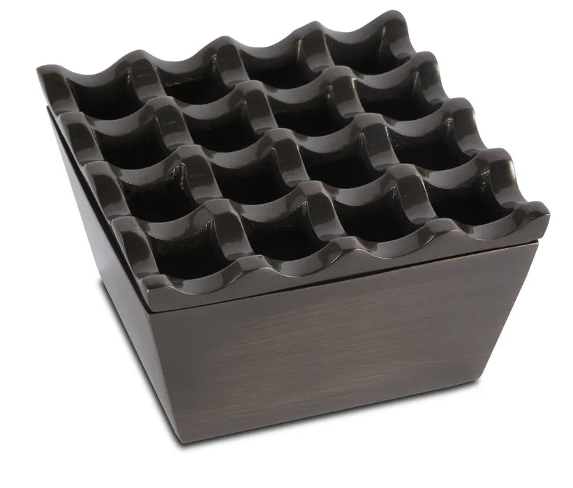 Windproof Brass Ashtray – Antique Finish with Detachable Top