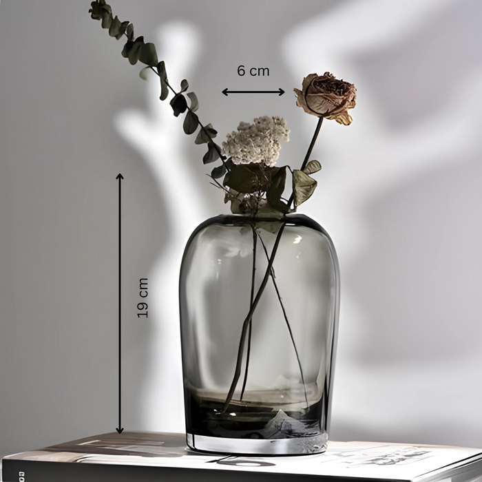 PURE Glass Vase in Flask Style