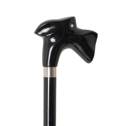 Black Umbrella with Schnauzer Handle – Dog Lover’s Gift