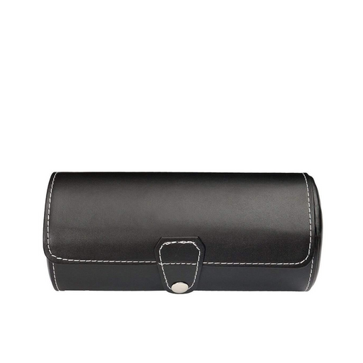 Secure and Stylish Cylindrical Leather Watch Case