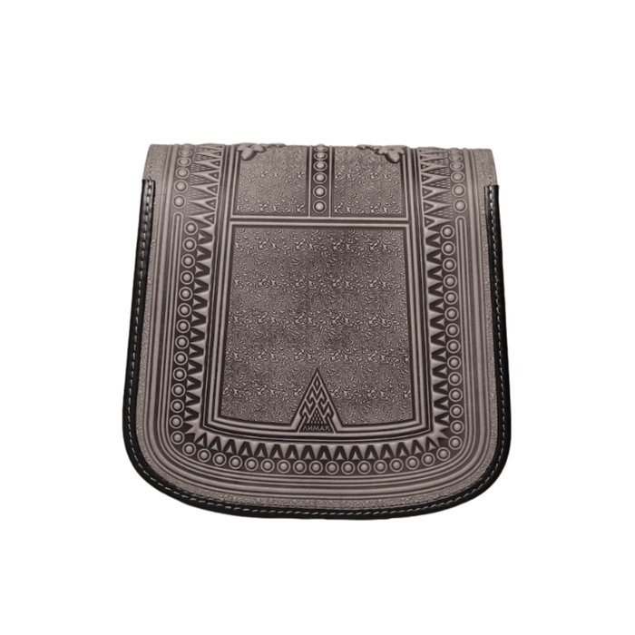 Modern Grey Leather Crossbody Purse, Stylish and Practical Shoulder Bag