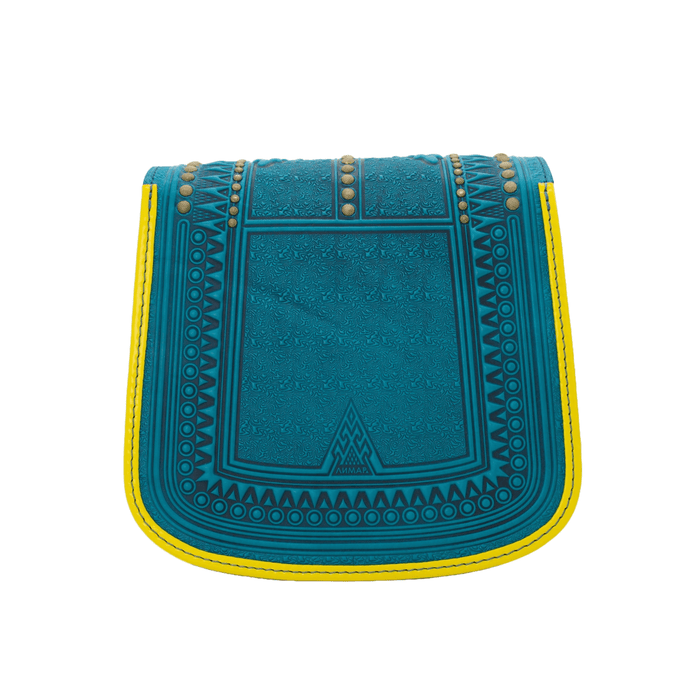 Stylish Bright Blue Leather Purse for Wife, Unique Blue Handbag, Ideal Gift