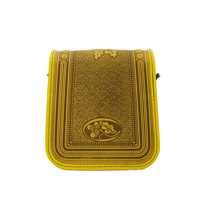 Yellow and Blue Handbag, Stylish Leather Crossbody Purse, Perfect for Women