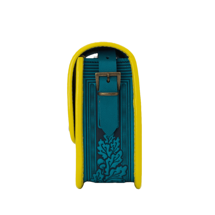 Yellow and Blue Handbag, Stylish Leather Crossbody Purse, Perfect for Women
