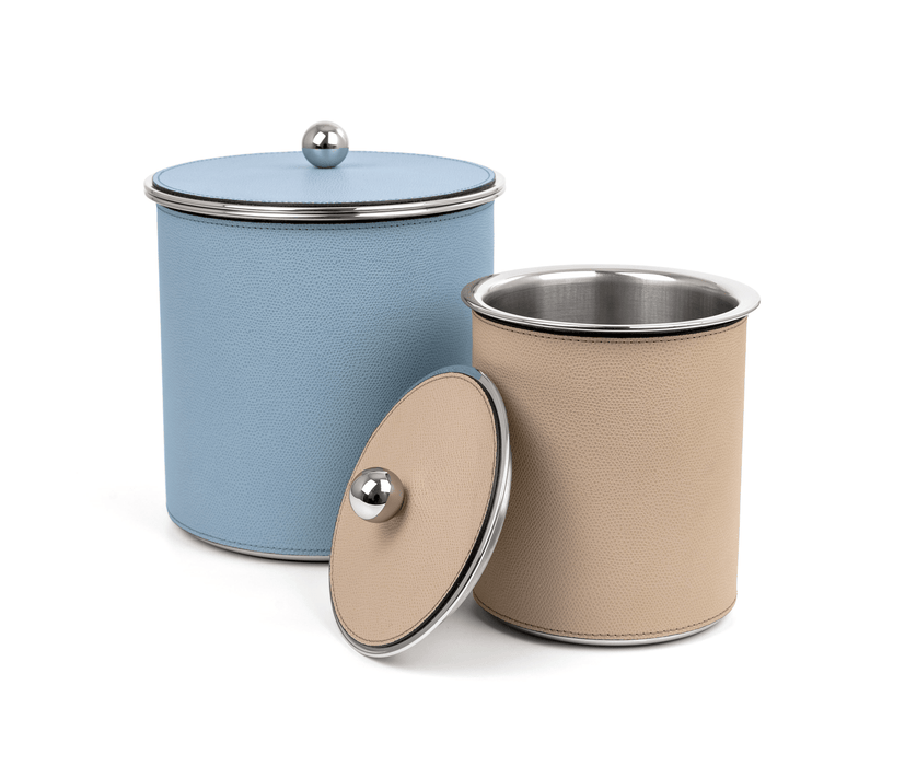 Perfect for Elegant Axel Ice Bucket with Full Leather Upholstery