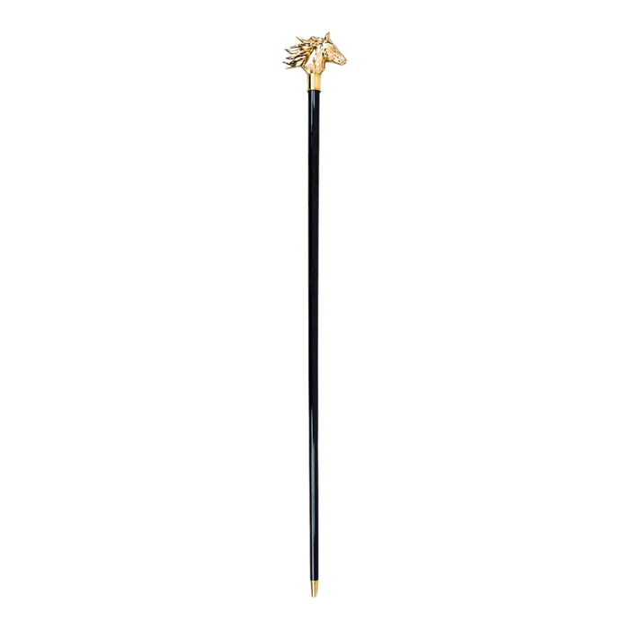 24K Horse Jewelry Walking Stick Cane Luxury Style