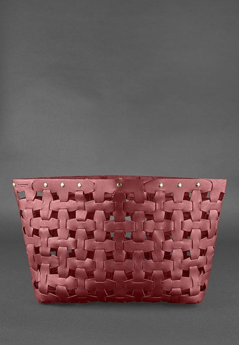 Stylish Women's Leather Braided Puzzle Travel Bag