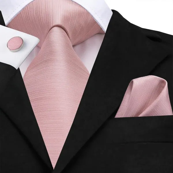 Baby Pink Rose Gold Silk Tie for Classy Men
