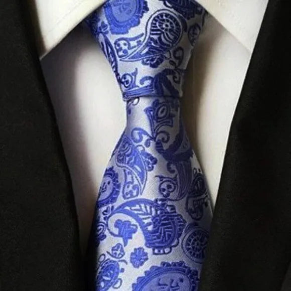Blue Paisley Tie for Men - Classy Style Accessory for Formal and Casual Wear