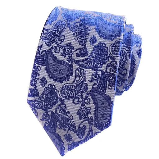 Blue Paisley Tie for Men - Classy Style Accessory for Formal and Casual Wear