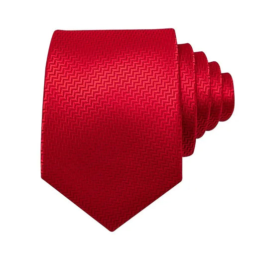 Classy Men Bright Red Silk Necktie