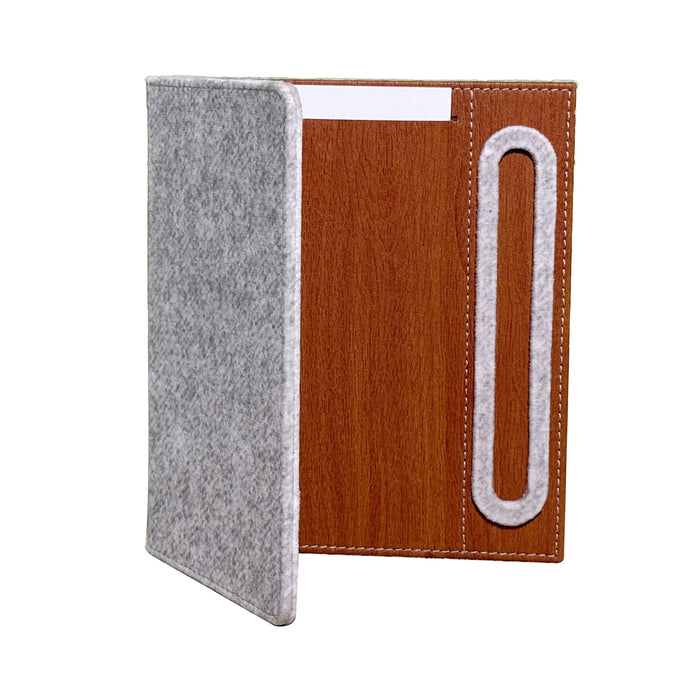 Burnished Finish Desk Organizer – 7-Piece with Suede & Leather