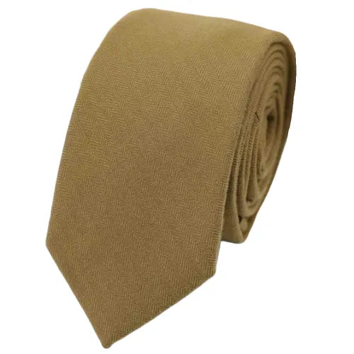 Camel Cotton Necktie for Classy Men - Elegant Accessory for Formal Occasions