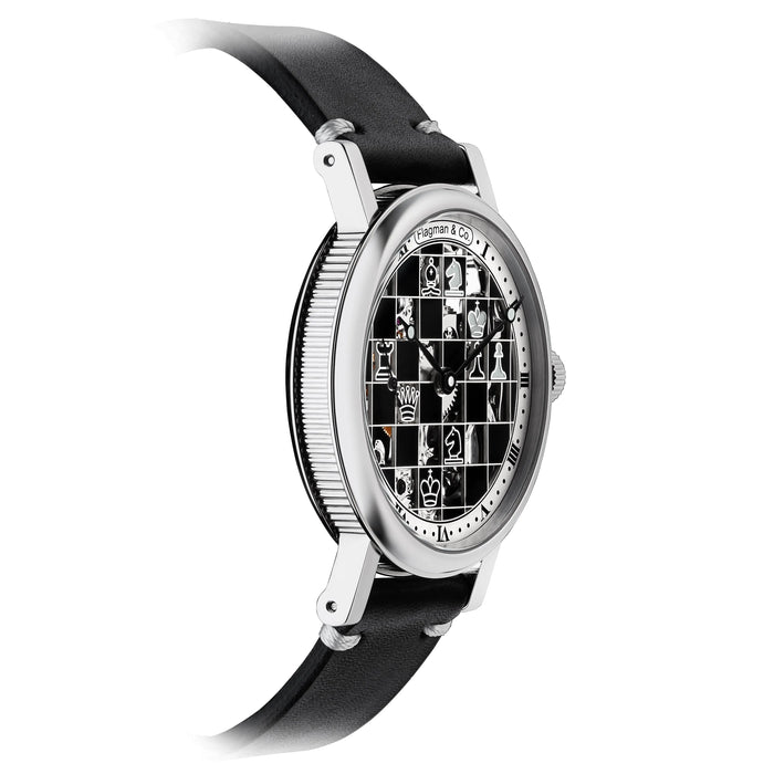 Handmade Chess Skeleton Watch Mechanical Steampunk Timepiece