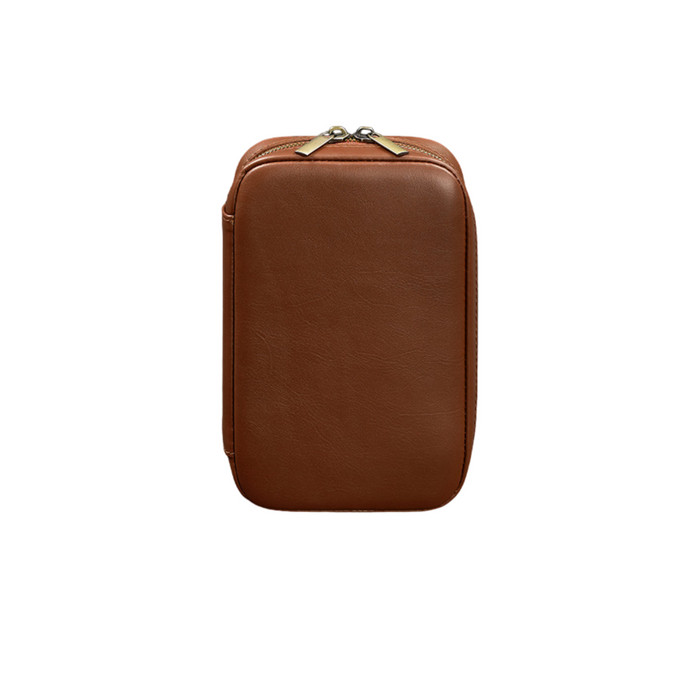 Personalized Leather Travel Organizer, Cosmetic Bag