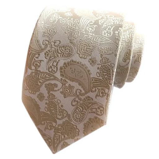 Champagne Paisley Tie for Men - Classy and Simple Accessory