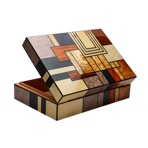 Luxury Cedar Wood Cigar Humidor Box – Built-In Hygrometer & Humidifier