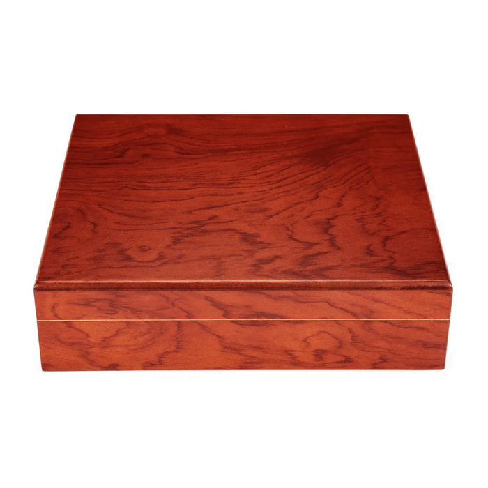 Portable Cedar Wood Cigar Humidor – 35-Cigar Capacity with Hygrometer