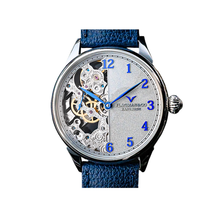 Skeleton Mechanical Watch for Men – Engraved Luxury Timepiece